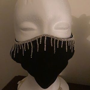 Handmade custom rhinestone mask